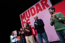 Comício político do Bloco de Esquerda em Braga, nas últimas legislativas, 2025